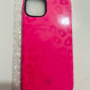 Stylish iPhone 14 Plus Hot Pink Leopard Print Phone Case